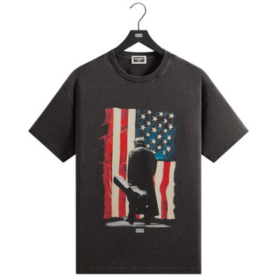 Футболка KITH JOHNNY CASH AMERICAN FLAG VINTAGE BLACK купить в интернет-магазине Kicksmania