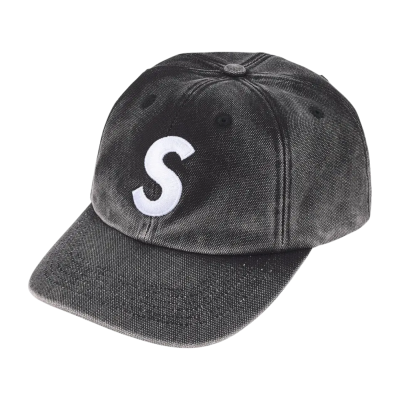 Кепка Supreme Pigment Coated S Logo 6-Panel Black купить в интернет-магазине Kicksmania