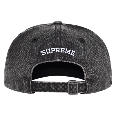 Кепка Supreme Pigment Coated S Logo 6-Panel Black купить в интернет-магазине Kicksmania
