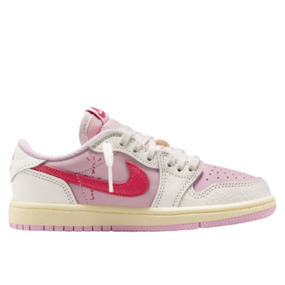 Кроссовки Travis Scott x Air Jordan 1 Low OG Tropical Pink Kids купить в интернет-магазине Kicksmania — фото 3