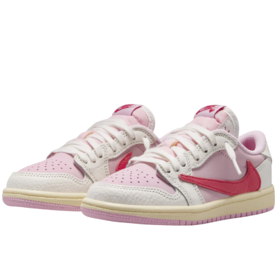 Кроссовки Travis Scott x Air Jordan 1 Low OG Tropical Pink Kids купить в интернет-магазине Kicksmania — фото 2