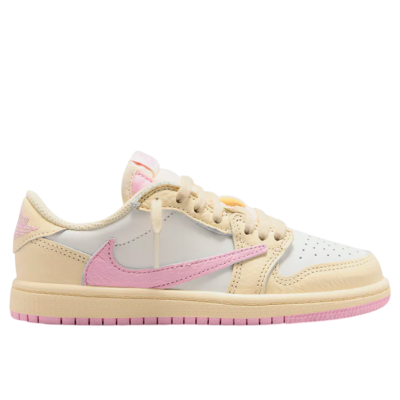 Кроссовки Travis Scott x Air Jordan 1 Low OG Shy Pink Kids купить в интернет-магазине Kicksmania