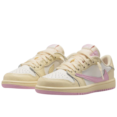 Кроссовки Travis Scott x Air Jordan 1 Low OG Shy Pink Kids купить в интернет-магазине Kicksmania — фото 2