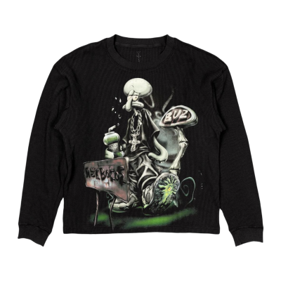 Лонгслив Cactus Jack By Travis Scott x Spongebob Rock Bottom Thermal купить в интернет-магазине Kicksmania