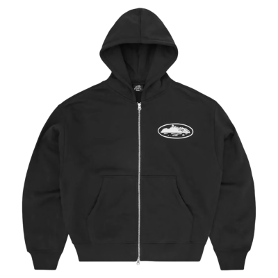 Толстовка Corteiz Island Puff Zip Black купить в интернет-магазине Kicksmania