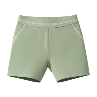 Шорты ALO Yoga Airbrush Heart Throb Dune Grass/White купить в интернет-магазине Kicksmania