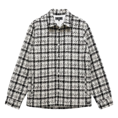 РУБАШКА KITH BOUCLE PLAID BOXY COLLARED OVERSHIRT купить в интернет-магазине Kicksmania