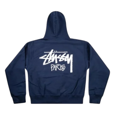 Толстовка Stussy Paris Zip Navy купить в интернет-магазине Kicksmania — фото 2