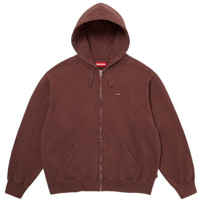 Толстовка SUPREME SMALL BOX ZIP BROWN купить в интернет-магазине Kicksmania