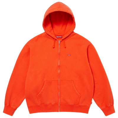 Толстовка SUPREME SMALL BOX ZIP ORANGE купить в интернет-магазине Kicksmania