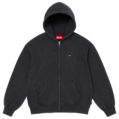 Толстовка SUPREME SMALL BOX ZIP BLACK купить в интернет-магазине Kicksmania