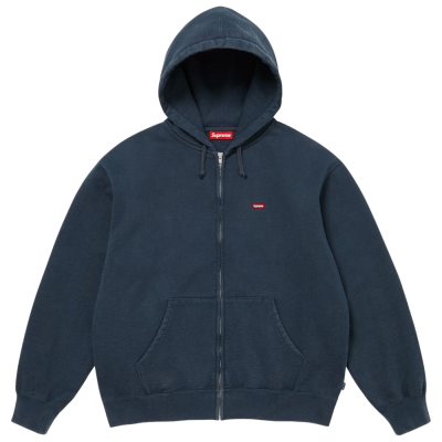 Толстовка SUPREME SMALL BOX ZIP NAVY купить в интернет-магазине Kicksmania