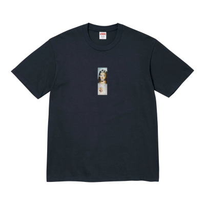 Футболка Supreme Prayer Card Box Logo Navy купить в интернет-магазине Kicksmania