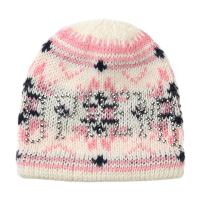 Шапка Supreme Studded Fair Isle Cream купить в интернет-магазине Kicksmania