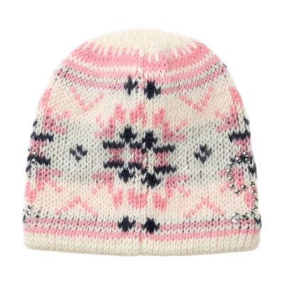 Шапка Supreme Studded Fair Isle Cream купить в интернет-магазине Kicksmania — фото 2