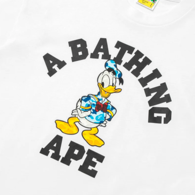 Футболка BAPE X DISNEY DONALD DUCK COLLEGE White купить в интернет-магазине Kicksmania — фото 3