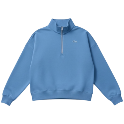 Толстовка Alo Yoga Accolade 1/4 Zip California Blue купить в интернет-магазине Kicksmania