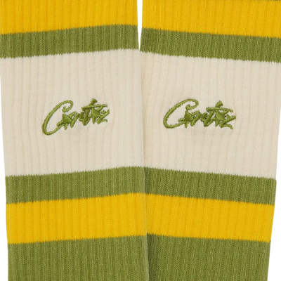 Носки Corteiz Retro Army Green Yellow Cream купить в интернет-магазине Kicksmania — фото 2