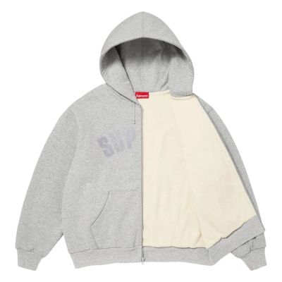 Толстовка Supreme Arc Thermal Lined Zip Up Grey купить в интернет-магазине Kicksmania — фото 2