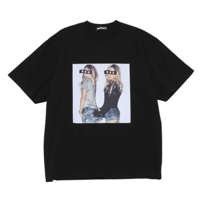 ФУТБОЛКА GOD SELECTION XXX BOX LOGO TWIN PHOTO BLACK купить в интернет-магазине Kicksmania