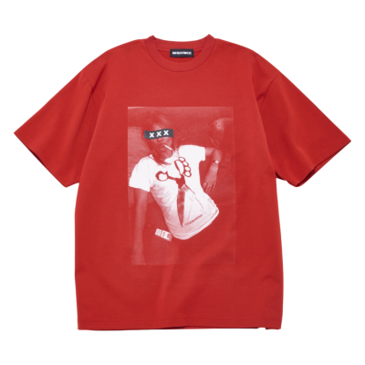ФУТБОЛКА GOD SELECTION XXX BOX LOGO BRASS KNUCKLE SCISSORS PHOTO RED купить в интернет-магазине Kicksmania