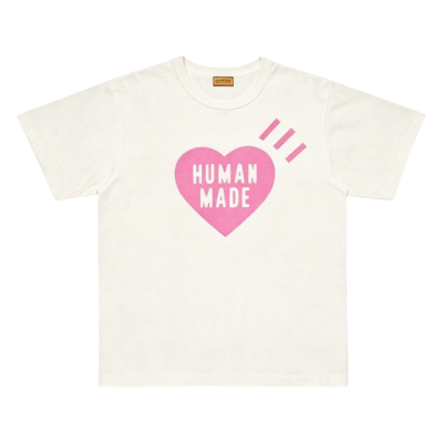 Футболка Human Made Harajuku Pink Heart White купить в интернет-магазине Kicksmania