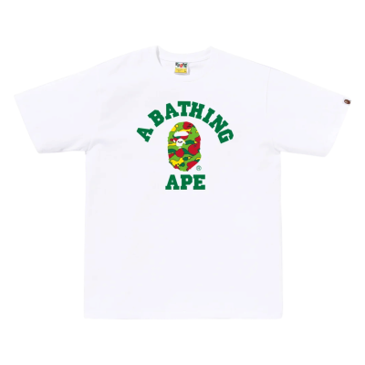 Футболка Bape Camo College White купить в интернет-магазине Kicksmania