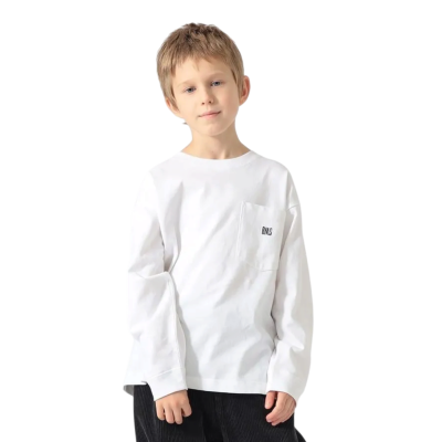 Лонгслив Beams KIDS Pocket White купить в интернет-магазине Kicksmania — фото 3