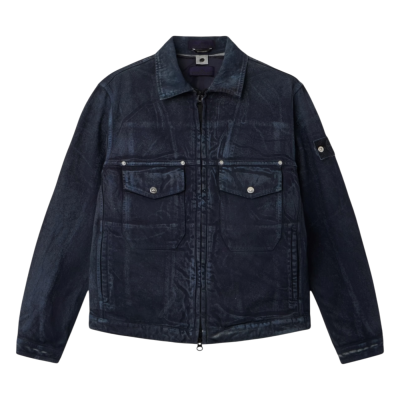 Джинсовая Куртка STONE ISLAND HAND SPRAYED REFLECTIVE LIGHT BULL DENIM-TC SLATE BLUE купить в интернет-магазине Kicksmania