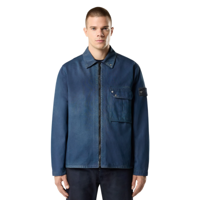 Джинсовая Куртка STONE ISLAND CORRODED REFLECTIVE LIGHT BULL DENIM-TC SLATE BLUE купить в интернет-магазине Kicksmania — фото 3