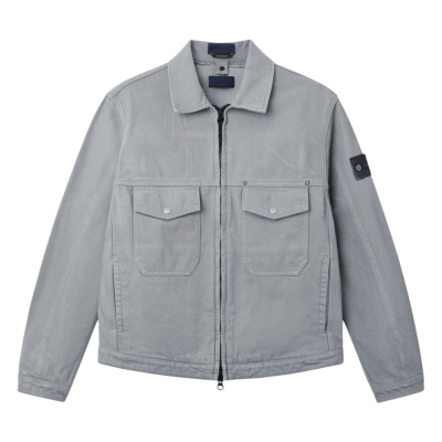 Джинсовая Куртка STONE ISLAND CORRODED REFLECTIVE LIGHT BULL DENIM-TC GREY купить в интернет-магазине Kicksmania