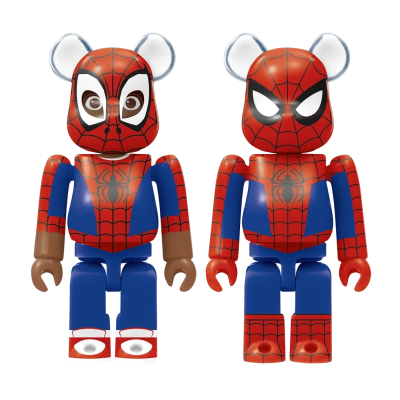 BearBrick Spider-Man Into the Spider-Verse 100% 2-pack купить в интернет-магазине Kicksmania