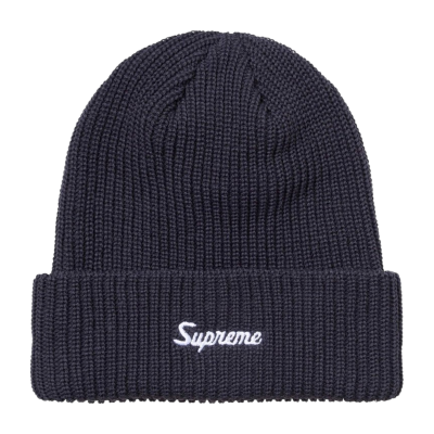Шапка Supreme Loose Gauge Beanie Navy купить в интернет-магазине Kicksmania