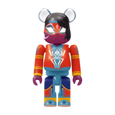 Брелок BearBrick Spider-Man Into the Spider-Verse 100% купить в интернет-магазине Kicksmania