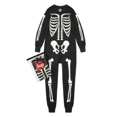 Комплект Термобелья Supreme x Hanes Bones Thermal Union Black купить в интернет-магазине Kicksmania
