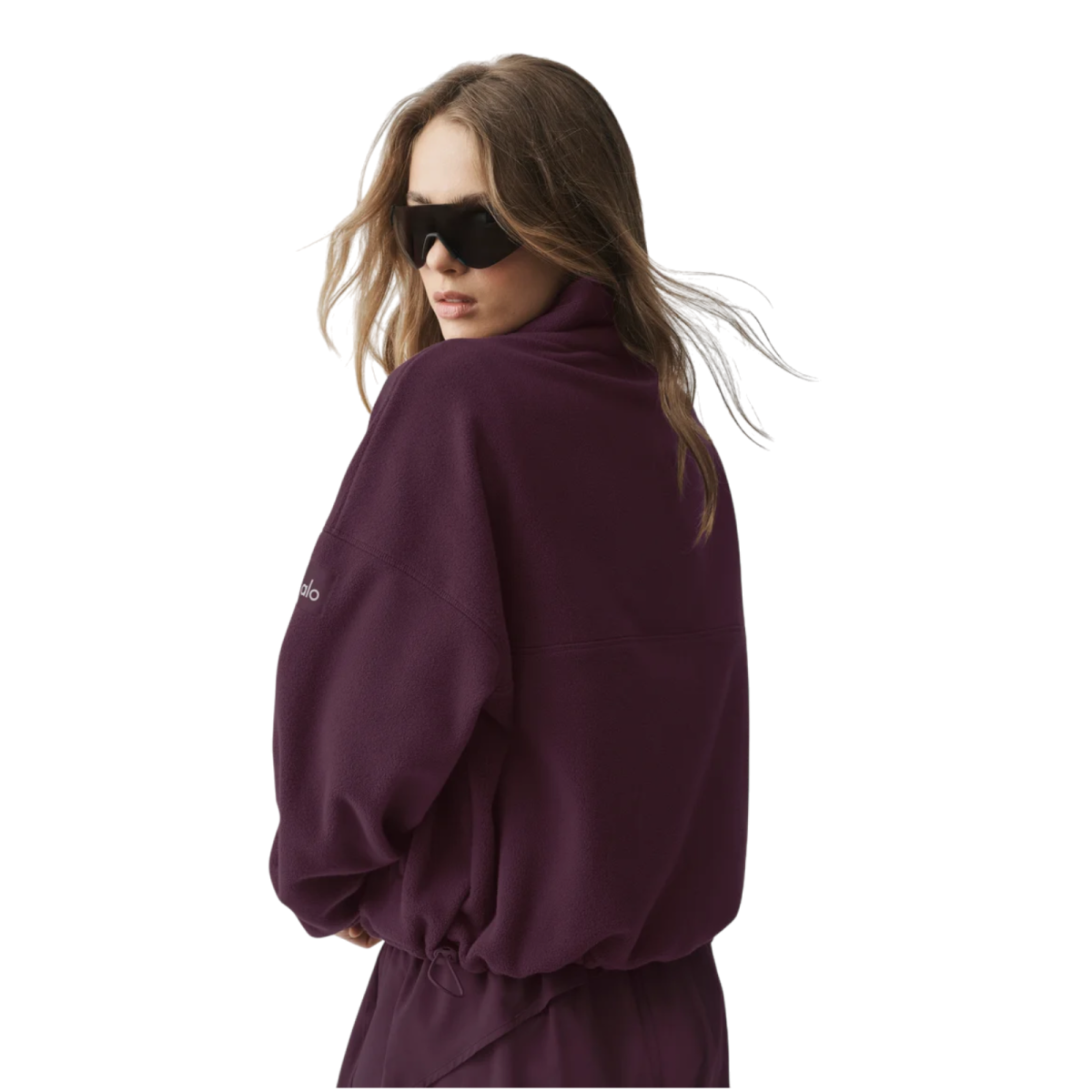 Толстовка Alo Yoga Polar Fleece Retreat Cover Up Rich Bordeaux купить в интернет-магазине Kicksmania — фото 2