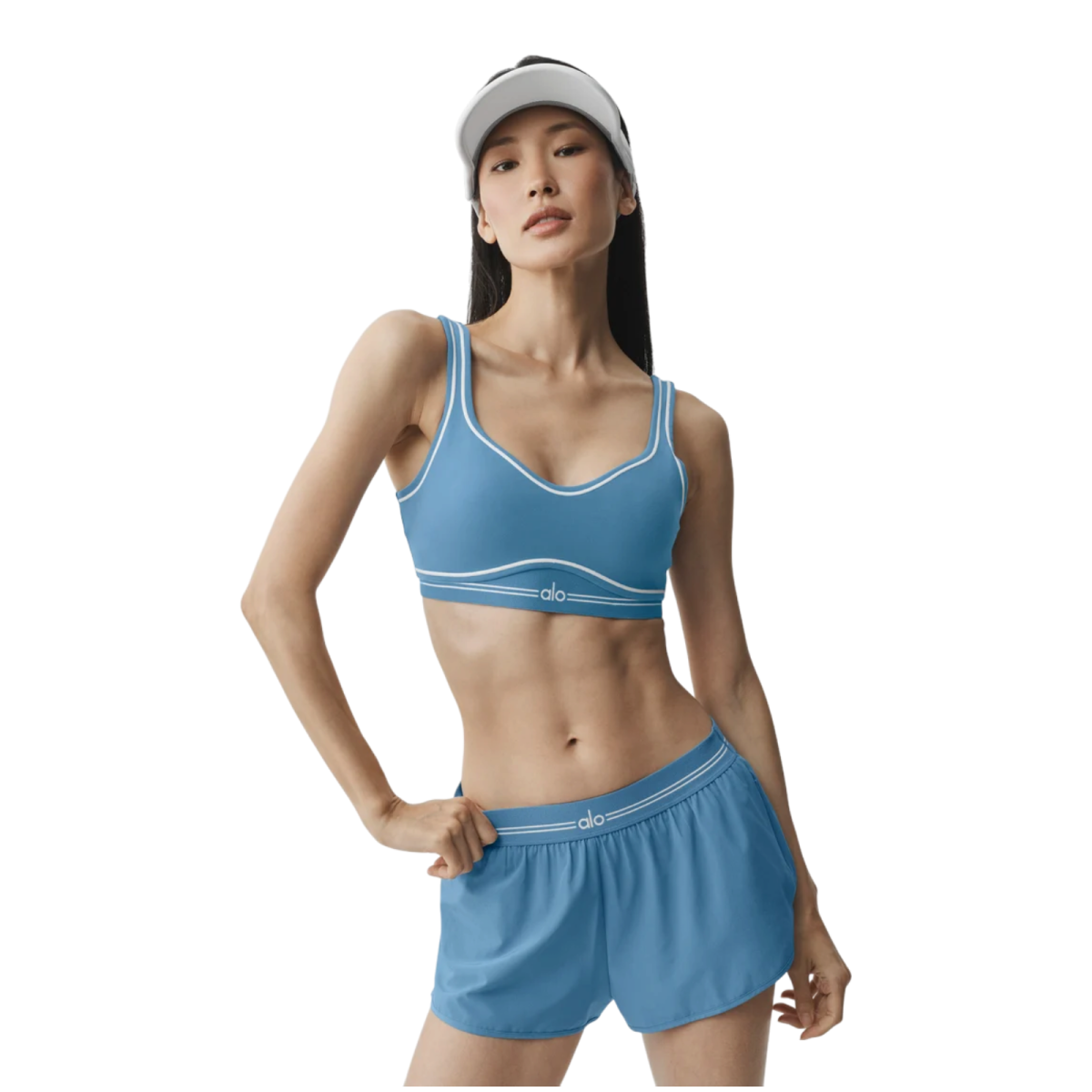 Топ Alo Yoga Airbrush Heart Throb California Blue White купить в интернет-магазине Kicksmania
