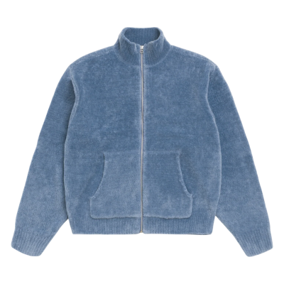 Свитер Stussy Wool Cashmere Zip Blue купить в интернет-магазине Kicksmania