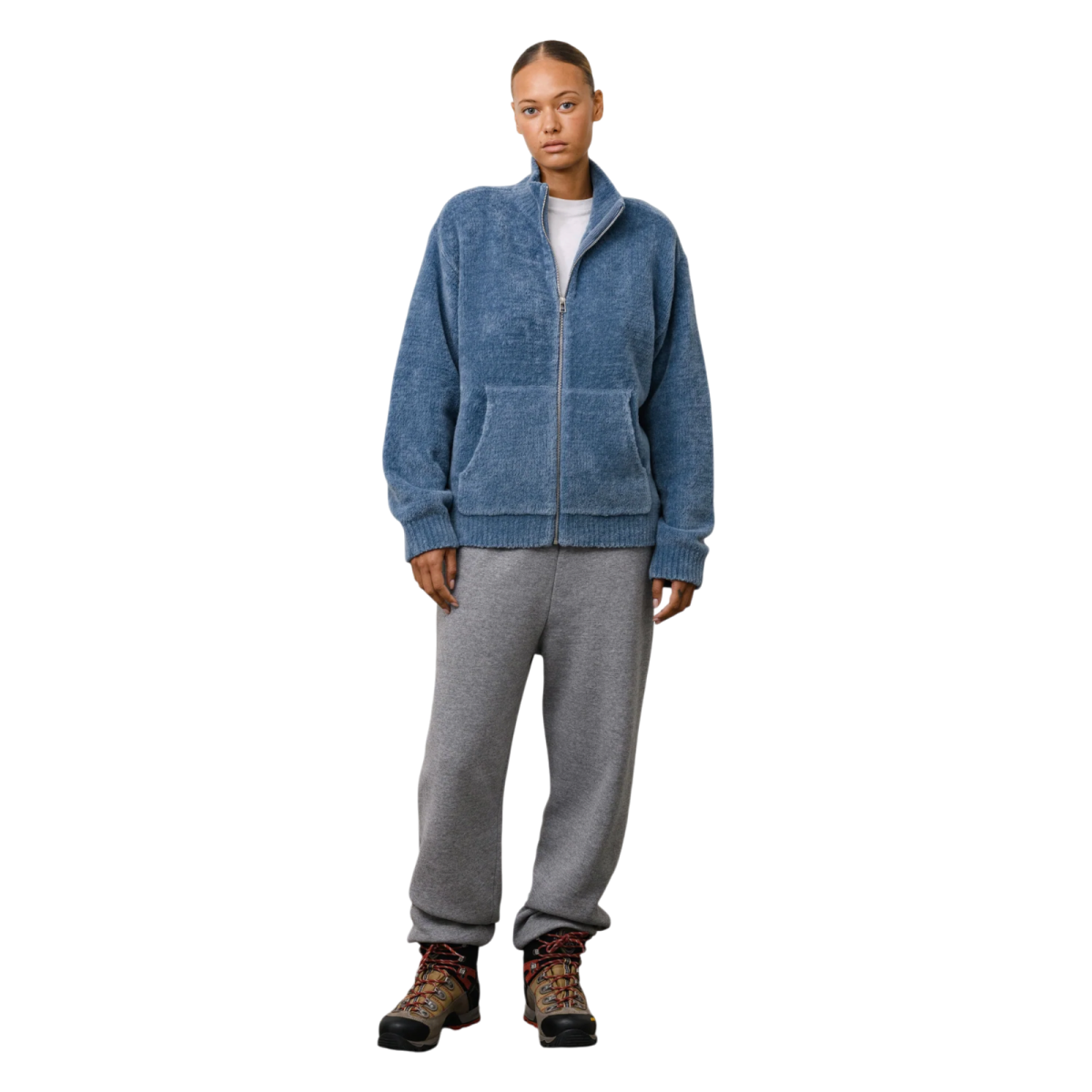 Свитер Stussy Wool Cashmere Zip Blue купить в интернет-магазине Kicksmania — фото 3