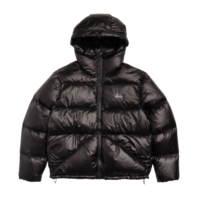 Пуховик Stussy Micro Ripstop Down Parka Black купить в интернет-магазине Kicksmania