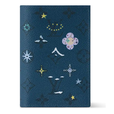 Обложка Для Паспорта Louis Vuitton Monogram Night Blue Christmas купить в интернет-магазине Kicksmania