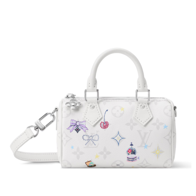 Сумка Louis Vuitton Speedy Nano Monogram White Christmas купить в интернет-магазине Kicksmania