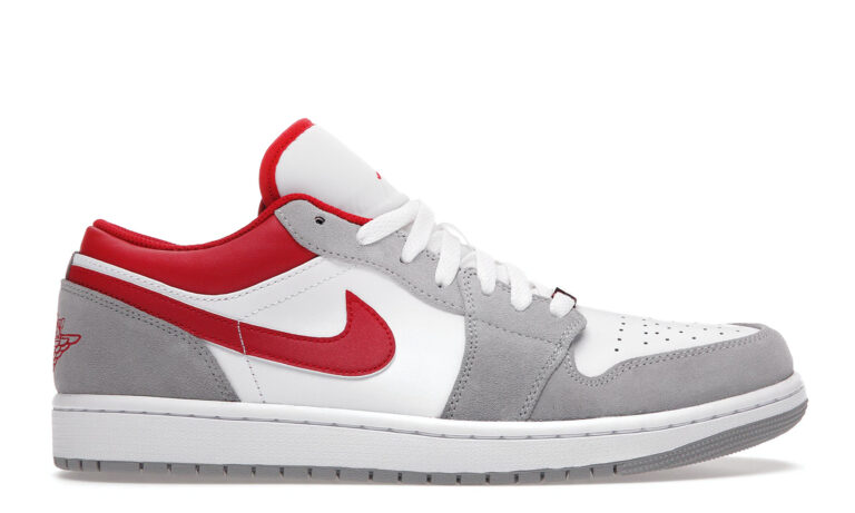 Nike Air Jordan 1 Low Smoke Grey Red - купить оригинальные кроссовки air jordan эир джордан низкие | Kicksmania.ru