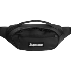 FW23B19 | Supreme Leather Waist Bag Black | Киксмания
