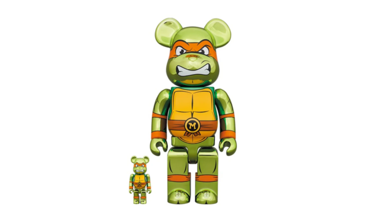 BearBrick Teenage Mutant Ninja Turtles Michelangelo 400%+100% | Киксмания