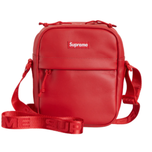 FW23817-RED | Сумка через плечо Supreme Leather Shoulder Bag Red | Киксмания