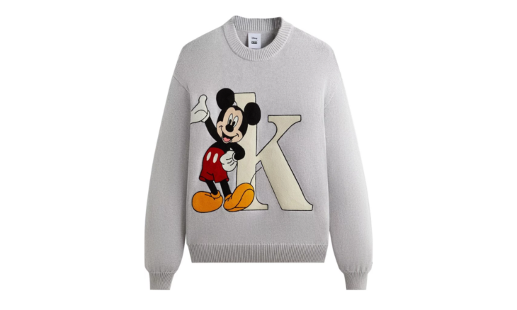 KHM031721-002 | Свитер KITH x Disney Mickey K Crewneck Sweater Grey | Киксмания