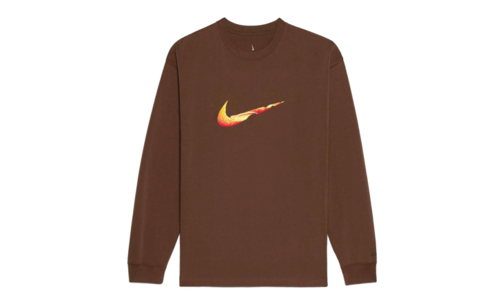 Лонгслив Jacquemus x Nike Le T-Shirt Manches Longues Orange Brown | Киксмания
